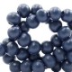 Wood beads round 6mm Dark blue